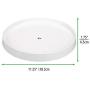 mDesign Lazy Susan Plastic Turntable Food Storage Container for Cabinets, Pantry, Refrigerator, Countertops, Spinning Organizer for Spice Bottles Jar, Condiments, Baking - 11.25" Round - White