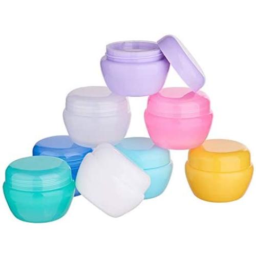 BENECREAT 16 Pack 30G Frosted Mushroom Cream Jars with Lids and Inner Liners for Makeup, Creams, Cosmetic Beauty Product Samples