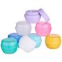 BENECREAT 16 Pack 30G Frosted Mushroom Cream Jars with Lids and Inner Liners for Makeup, Creams, Cosmetic Beauty Product Samples