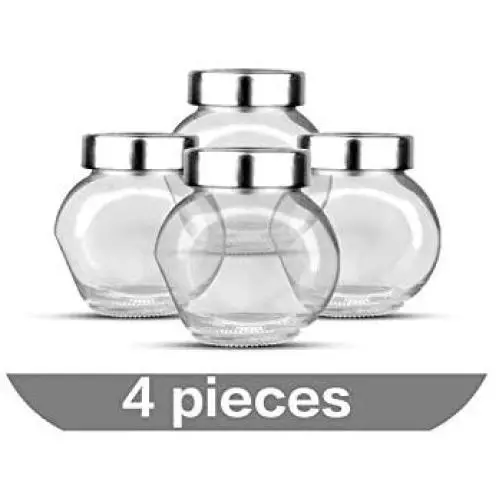 Glass Sealed Cans/Food Storage Jar Spice Teas Beans Candy Preservation Bottle Kitchen Tools About 180Ml,4 Pieces Glass Sealed Cans/Food Storage Jar Spice Teas Beans Candy Preservation Bottle Kitchen Tools About 180Ml,4 Pieces