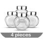 Glass Sealed Cans/Food Storage Jar Spice Teas Beans Candy Preservation Bottle Kitchen Tools About 180Ml,4 Pieces
