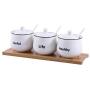 Mini Spice Jars Ceramic Spice Jar Set Home Creative Kitchen Three-piece Set