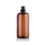 2 Stück 500 ml / 17 oz Große BPA-freie leere braune Kunststoffpumpflaschen mit weißen Pumpgläsern / Dosierbehältern für Duschgel, Körperlotion, Foundations, Badezimmer-Lotion, Seife, Kosmetik