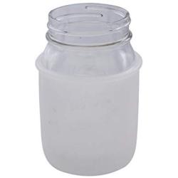 MJL Regular Mouth Pint Silicone Sleeve for Mason Jars (Frost, 2 Pack)