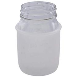 MJL Regular Mouth Pint Silicone Sleeve for Mason Jars (Frost, 2 Pack)