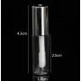 XINGZI 10PCS 1.2ML Mini Empty Clear Plastic Lip Gloss Tubes Refillable Lip Balm Bottles with Rubber Inserts DIY Lipstick Container Vials for Lip Samples Travel (Silver Lid)