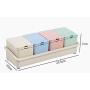 JUSTDOLIFE Spice Jar Sets Multi-purpose Spice Box environmental Seasoning Box with Spice Rack & Spoons 4PCS