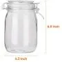 Bouteilles en verre de rangement pour cuisine, boîtes hermétiques 32oz avec couvercle rabattable, parfaites pour la conservation, les céréales, les pâtes, le sucre, les haricots (étiquettes & marqueur à craie) - Jeu de 4