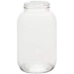 North Mountain Supply 1/2 Gallon Glass 83 CT Canning Jar with White Metal Lid