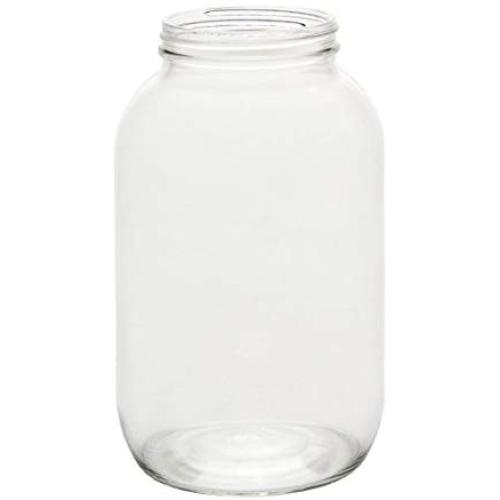 North Mountain Supply 1/2 Gallon Glass 83mm Canning Jar with Gold Metal Lid