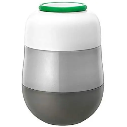 BEYONDA Essensschale mit Löffel, Niedliche Edelstahl-Trinkflasche mit Griff – Dicht versiegelte Essensbehälter-Trinkflasche, 473 ml (grau)