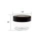 ljdeals 5 Gram Clear Jars with Black Lids Cosmetic Container for Make Up, Lotion, Creams 50 pack