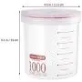Contenant en Plastique Transparent de 1000 ml avec Joint Étanchéologique pour Stockage de Nourriture, Conservateurs de Spices, Graines, Céréales. Contenant en Plastique Transparent de 1000 ml avec Joint Étanchéologique pour Stockage de Nourriture, Conservateurs de Spices, Graines, Céréales.