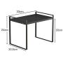 Shelf Organizer Kitchen Organization Spice Seasoning Rack Metal Countertop Storage Under Sink Holder Jars Shelf Freestanding Stackable Display For Pantry Cabinet Shoe Rack (Size : 33x20.5x24cm)