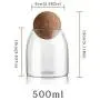 Creative Kitchen Tea Storage Bottles Glass Candy Jars With Cork Lid Spices Sugar Coffee Container Receive Organizer Cans,500Ml