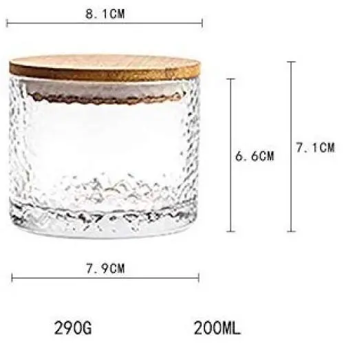 YL LY Home Hammer Glass Sealed Cans Storage Tank Tea Flower Tea Pot 200Ml