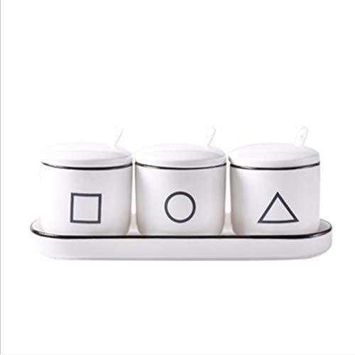 Mini Spice Jars Creative home ceramic cruet set kitchen supplies