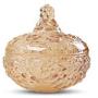 Ashtray Plum Glass Sugar Jar Small Storage Jar with Lid Candy Jar Gold Ashtray Fashion Creative Ashtray (Color : Clear)