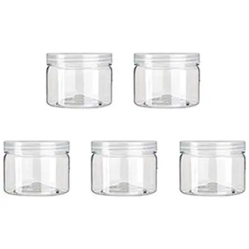 5er Pack Kunststoff Lebensmittelbehälter mit Deckeln – Ideal für Kosmetik & mehr!