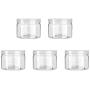 BESTonZON 5Pcs Plastic Food Storage Containers Cases Makeup Pot Jar with Lids Caps