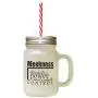 Black Meekness Absolute Power Under Perfect Control Frosted Glass Mason Jar With Straw Black Meekness Absolute Power Under Perfect Control Frosted Glass Mason Jar With Straw