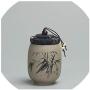 1Pcs Tea Jar Caddy For Puer Crude Pottery Oolong Tea Chinese Porcelain Ceramic Jar Tea Canister Storage Chest,B