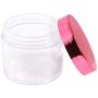 Beauticom 2 oz./ 60 Grams/ 60 ML Thick Wall Round Clear Plastic LEAK-PROOF Jars Container with ROSE GOLD Lids for Cosmetic, Lip Balm, Creams, Lotions, Liquids (36 Jars, Rose Gold)
