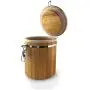 JapanBargain Bambusbehälter, luftdichter Küchen-Organizer, Lebensmittel-Behälter mit Deckel für Kaffee, Tee, Zucker, Süßigkeiten, Müsli, 5,3 x 5,9 Zoll, Medium