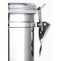 Stainless Steel Airtight Canister, Food Storage Container with Lids for Tea,Coffee,Snacks, Milk Powder,Sugar,Flour Canisters with Clear Lid Locking Clamp Included
