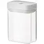 Luftdichte Lebensmittelbehälter, transparente quadratische Glaskaraffen mit Verschlussdeckel, Verschlusshaken Design, für Müsli-Aufbewahrung, platzsparend, robust, 700 ml