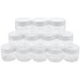 MHO Containers | Clear Refillable PET Containers, White Screw-On Lid, BPA/Paraben Free - 3.5 fl oz (104mL) - Set of 12