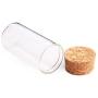 Healifty 12pcs 25ml Glass Jar with Airtight Seal Cork Lid Stoppers Clear Candy Jar Storage Canister for Serving Tea Coffee Spice Sugar Salt