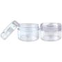 Beauticom 48 Pieces 30 Gram 30 ML (1 Oz) Round Clear Jars with Screw Cap Lid for Storing Travel Toner, Moisturizer, Lotion, Ointments, Salve - BPA Free