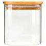 Eclenyes 2Pcs 100 x 100mm 550ml Square Glass Airtight Canister Transparent Storage Container with Lid