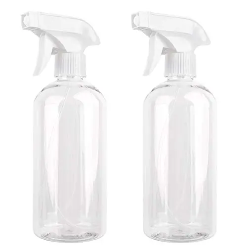 2er Pack Kunststoff Sprühflaschen 500ml, Nachfüllbar mit Nebel- und Strahlfunktion für Haar/Reinigungsmittel/Gartenpflanzen im Haus und Garten