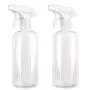 2er Pack Kunststoff Sprühflaschen 500ml, Nachfüllbar mit Nebel- und Strahlfunktion für Haar/Reinigungsmittel/Gartenpflanzen im Haus und Garten