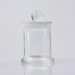 HUAOU 60x90mm Specimen Jar with Knob and Ground-in Glass Stopper