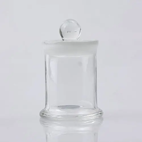 HUAOU 60x90mm Specimen Jar with Knob and Ground-in Glass Stopper