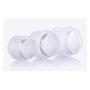 3PCS 30ml/1oz Empty Refill Portable Upscale Frosted Glass Cosmetic Jar Pot Container with Silver Lid and Inner Pad Travel Makeup Sample Packing Holder Essential Oil Cream Lotion Lip Balm Jars