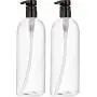 BAR5F Empty Shampoo Bottles with Pumps, 32oz/1Liter/Large, BPA-FREE, Lightweight(Medium Density PETE1 Plastic) Pack of 2 BAR5F Empty Shampoo Bottles with Pumps, 32oz/1Liter/Large, BPA-FREE, Lightweight(Medium Density PETE1 Plastic) Pack of 2