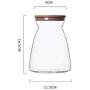 Kitchen Food Storage Jar Airtight Food Storage Storage Jar Kitchen Grain Simple Modern Transparent Glass (Size : 1100ml)