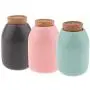 Flameer Pack 3, Kitchen Canister, Food Storage Container, Ceramic Pot Jar for Cereal Tea Sugar Serving Button Cork Stopper 800ml Flameer Pack 3, Kitchen Canister, Food Storage Container, Ceramic Pot Jar for Cereal Tea Sugar Serving Button Cork Stopper 800ml