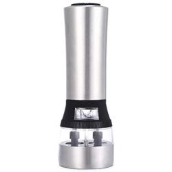 JUSTDOLIFE Electric Pepper Grinder Stainless Steel Double Sized Spice Mill Durable Salt Grinder