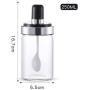 Mini Spice Jars Kitchen storage box sealed seasoning jar with spoon stainless steel seasoning pot