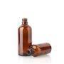 3PK (100ml/3.4oz) Amber Glass Empty Spray Bottle Fine Mist Black Press Spray Head Refillable Portable Sprayers Atomizers Makeup Containers Pot Travel Sub Bottling for Perfume Toner Emollient Water