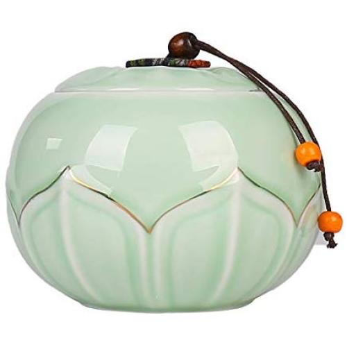 Ceramic Pottery Cereal Containers Canister Cookie Jar with Lids Large, Airtight Food Storage Containers Bins for Kitchen Pantry Organization Flour Rice Candy Bulk, 800mL, 10x13cm (Color : Green) Ceramic Pottery Cereal Containers Canister Cookie Jar with Lids Large, Airtight Food Storage Containers Bins for Kitchen Pantry Organization Flour Rice Candy Bulk, 800mL, 10x13cm (Color : Green)