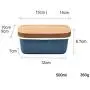 Kitchen Food Storage Jar Airtight Food Storage Butter Dish Multifunction Crisper Ice Cream Container Enamel Wooden Cover 2 Colours (Send Plastic Cover),Gray (Color : Blue) Kitchen Food Storage Jar Airtight Food Storage Butter Dish Multifunction Crisper Ice Cream Container Enamel Wooden Cover 2 Colours (Send Plastic Cover),Gray (Color : Blue)