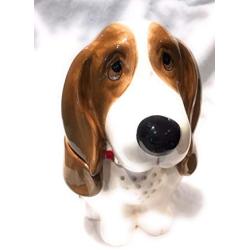 Treat Jar Ceramic Beagle Hound Basset Dog Cookie Food Treat Jar Canister Container