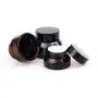 Bouteilles en verre ambrées inclinées de 15g/20g/30g, pots rechargeables avec couvercle noir pour crème, baume, DIY beauté, huiles essentielles (Pack de 3) (15g) Bouteilles en verre ambrées inclinées de 15g/20g/30g, pots rechargeables avec couvercle noir pour crème, baume, DIY beauté, huiles essentielles (Pack de 3) (15g)