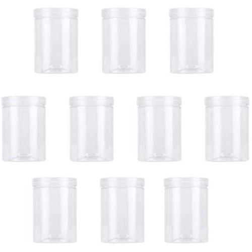 Lebensmittellagerbehälter, 10er-Set, Kunststoff, mit Sichtfenster und Deckel, ideal für Kaffee, Honig, Nüsse (700ml)